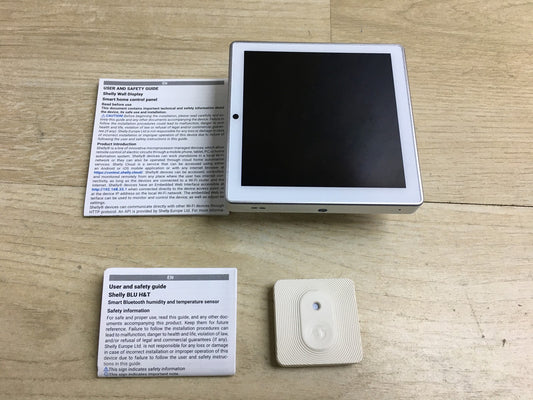 Shelly Wall Display White + Blu H&amp;T Sensor, WiFi Smart Home, I33376 