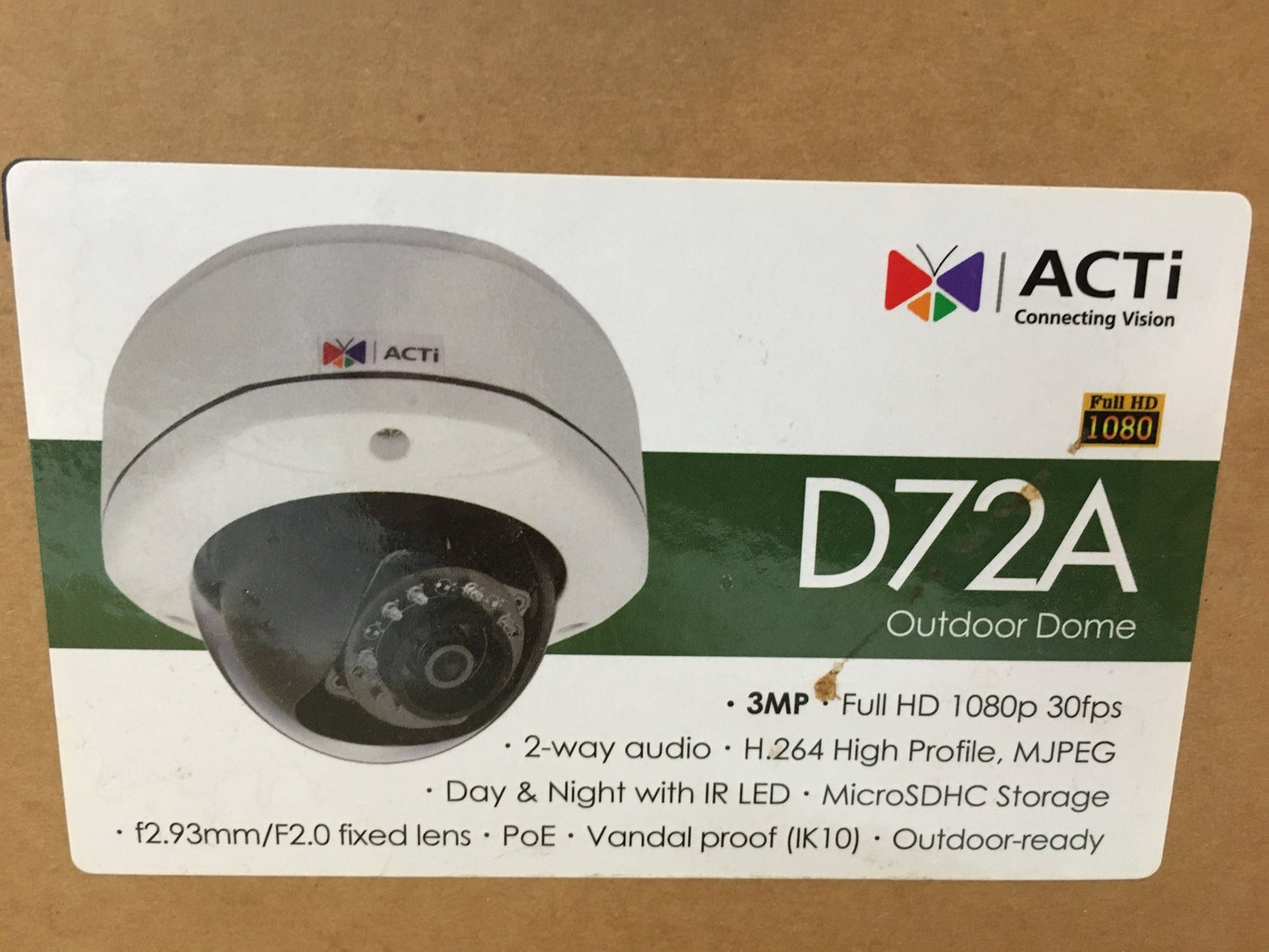 ACTi D Series D72A Videokamera, Weiß, I32148