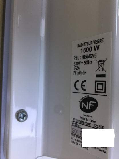 Carrera H15MGV5 Heater Glass LCD 1500 W, I28312 