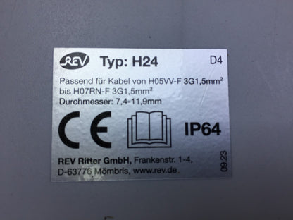 REV H24 Sicherheitsbox für Verlängerungskabel, Outdoor, 6-fach, I33963