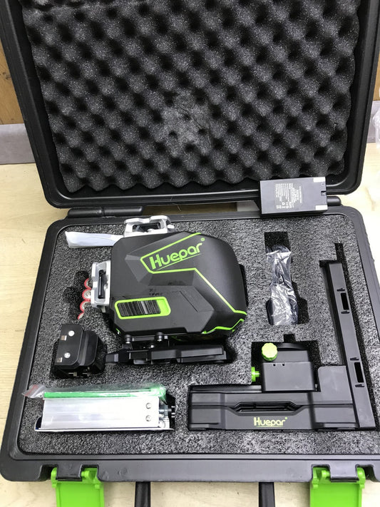 Huepar S04CG 4D Green Laser Level with LCD Screen 4 x 360°, I33068 