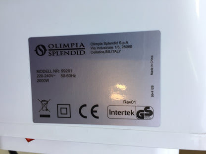 Olimpia Splendid 99261 Caldo Up T ceramic wall heater 2000 W, I30983 