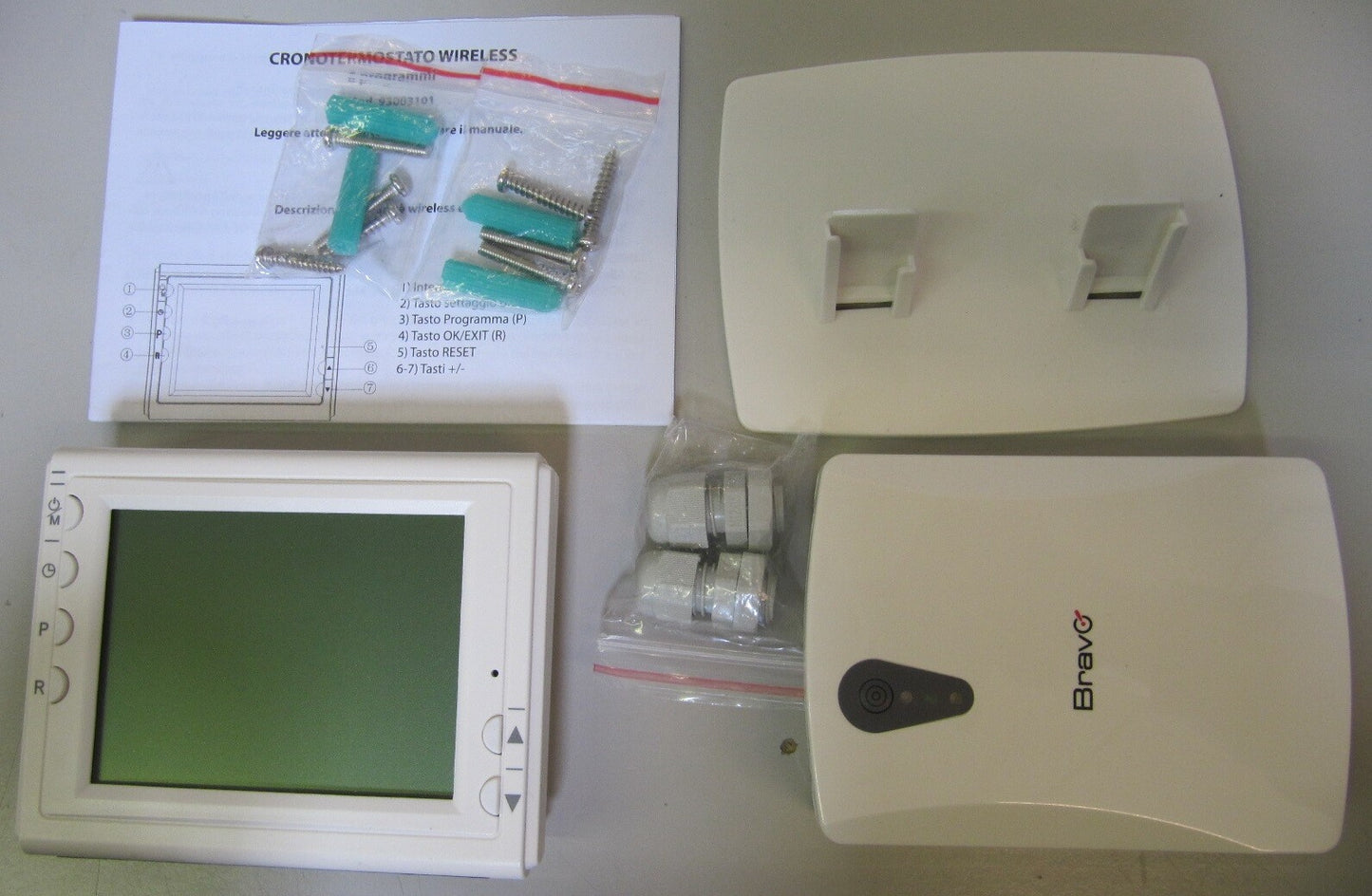 BRAVO Drahtloser digitaler Thermostat mit Display 3,8 Zoll Rechnung D43740