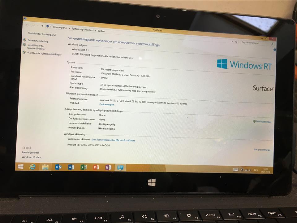 Microsoft Surface RT 32GB 1516 Windows Tablet 10,6" Touch WiFi