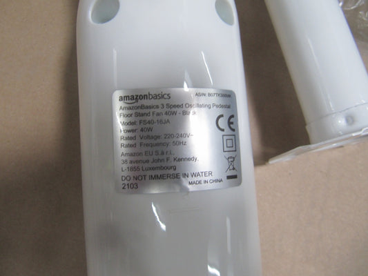 Amazon Basics pedestal fan FS40-16JA, I11517