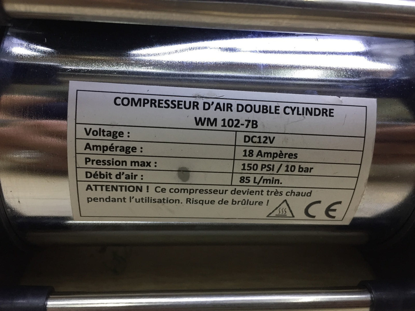 Peraline WM 102-7B Kompressor Doppelzylinder 10 bar mit Manometer, I33327