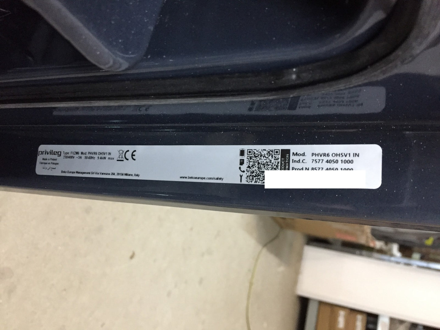 Privileg PHVR6 OH5V1 IN Elektro-Herd mit Backofen, EEK:A, I34415