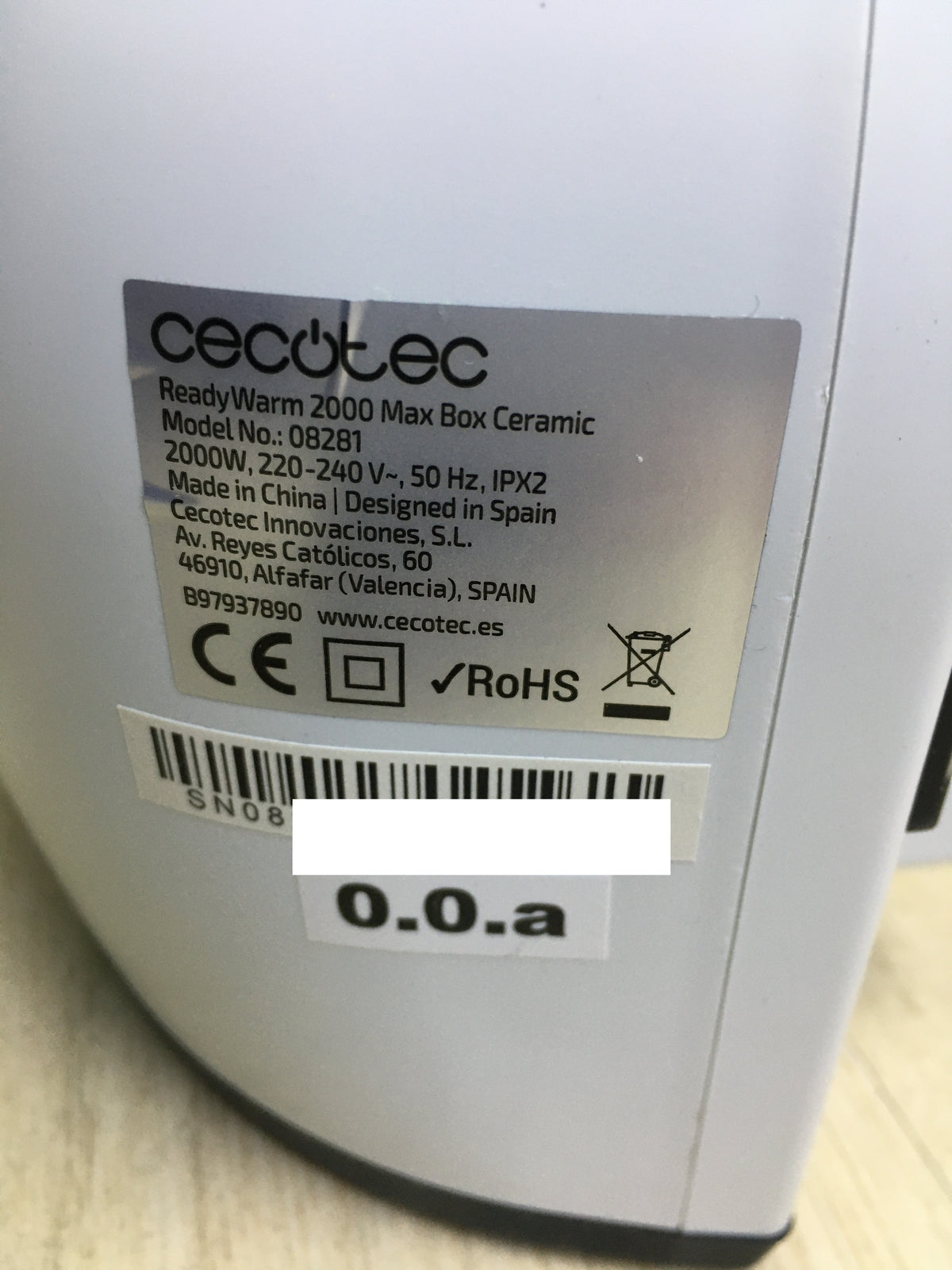 Cecotec ReadyWarm 2000 Max Box Ceramic Keramikheizer (08281), 2000W, I30947
