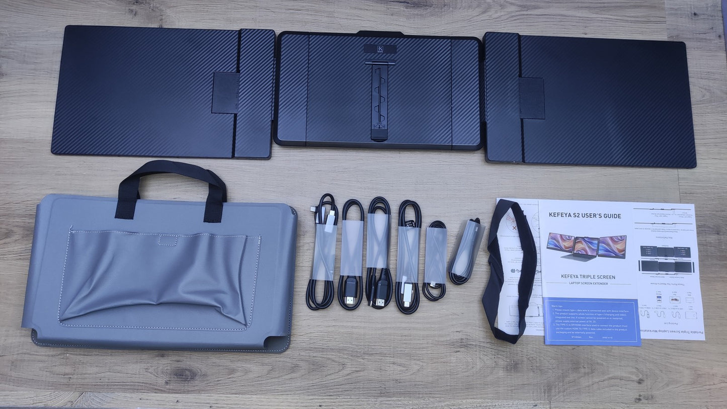 Kefeya S2 Portable Monitor Erweiterung für Laptop 14" 1920x1080 HDR HDMI USB-C