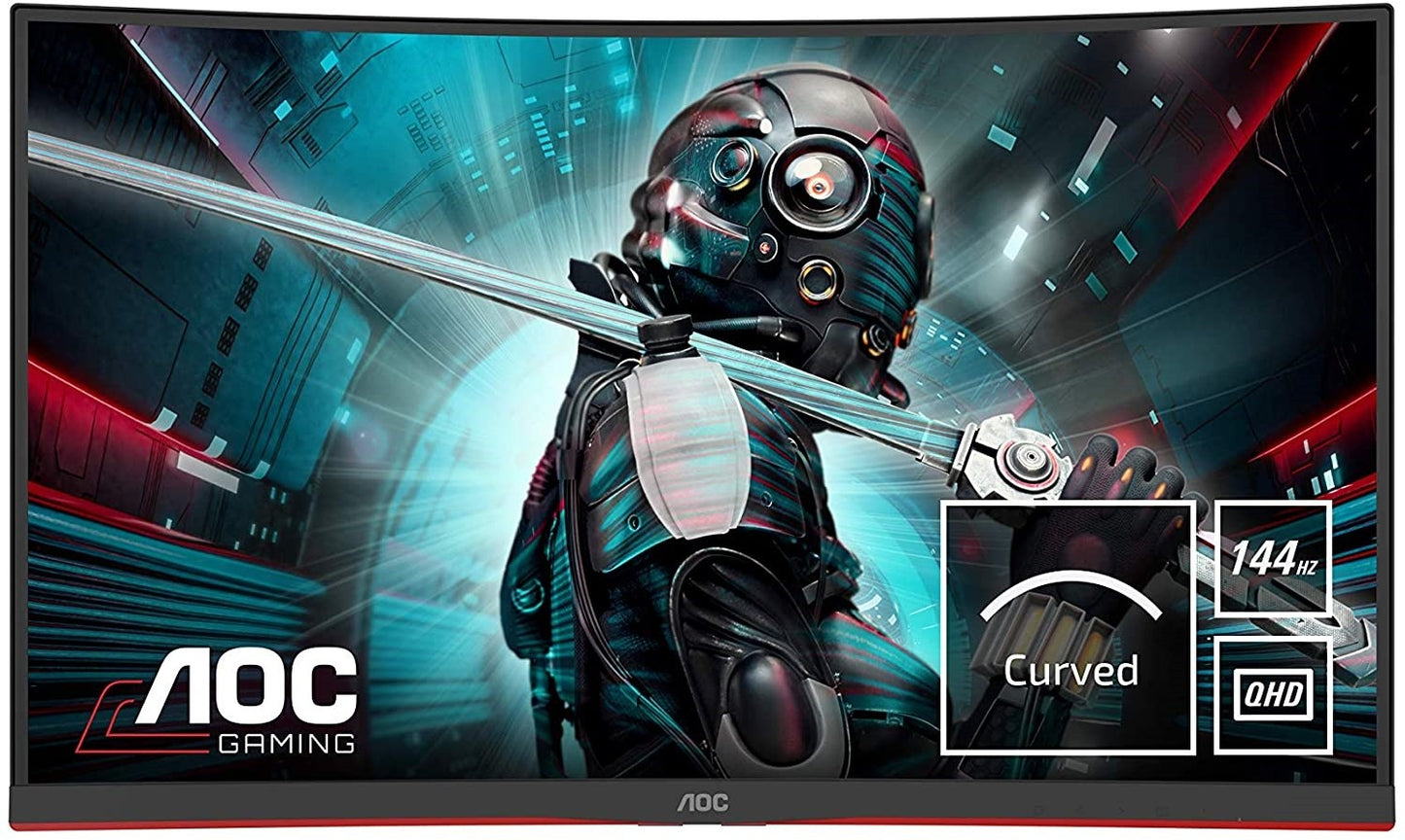 AOC Gaming C27G1 Monitor 27" Curved FHD 1920x1080 HDMI DP VGA AMD FreeSync 144Hz