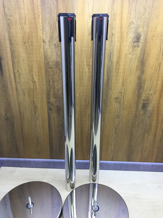 FLEXIBARRIER Barrier Posts Silver Basic 300 Set of 2, I24104 