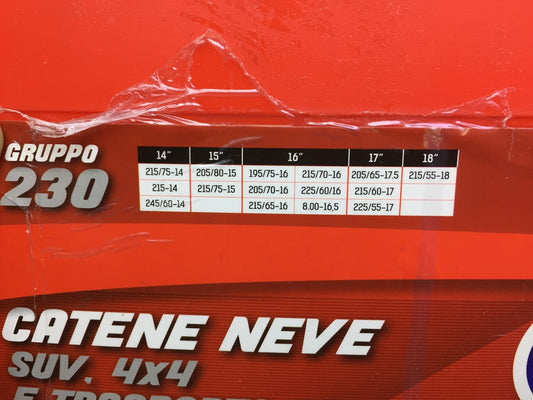 START GRUPPRO 230 2 Schneeketten 16 mm, Gruppe 230 Ketten Schnee Auto, I31005