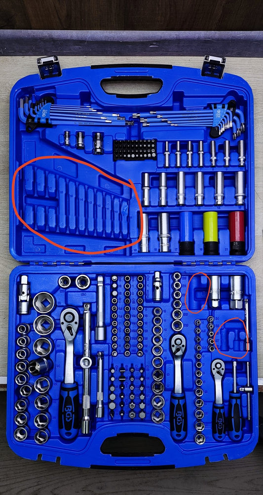 BGS 8820 Steckschlüssel-Satz 203-tlg., Wellenprofil 1/4" / 3/8" / 1/2", I34298