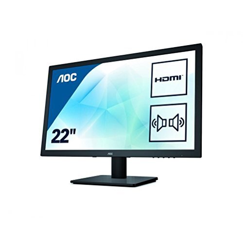 AOC E2275SWJ Monitor 21.5" FHD 1920x1080 TN HDMI VGA DVI 60Hz Speakers 