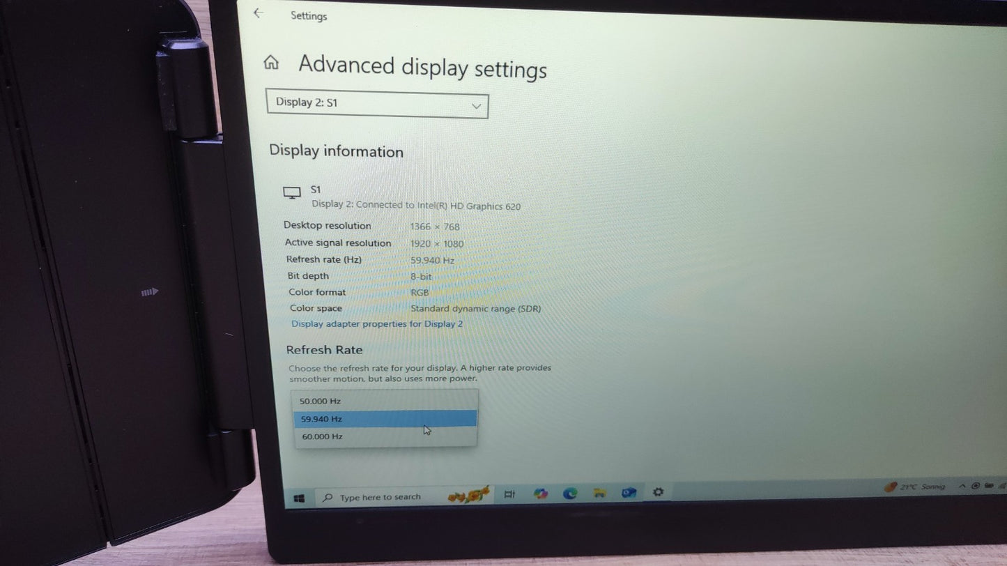 DomyFan S1 Portable Monitor Erweiterung für Laptop 14" FHD 1920x1080 HDMI USB-C