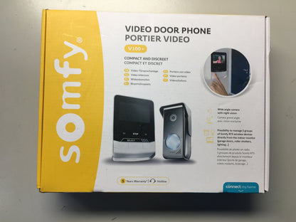 Somfy 1870535 V100+ Video Gegensprechanlage, 4,3 Zoll Monitor Nachtsicht, I14915