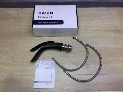 Beelee BL8801B Waschbecken Armatur Bad Wasserhahn, schwarz, I33112