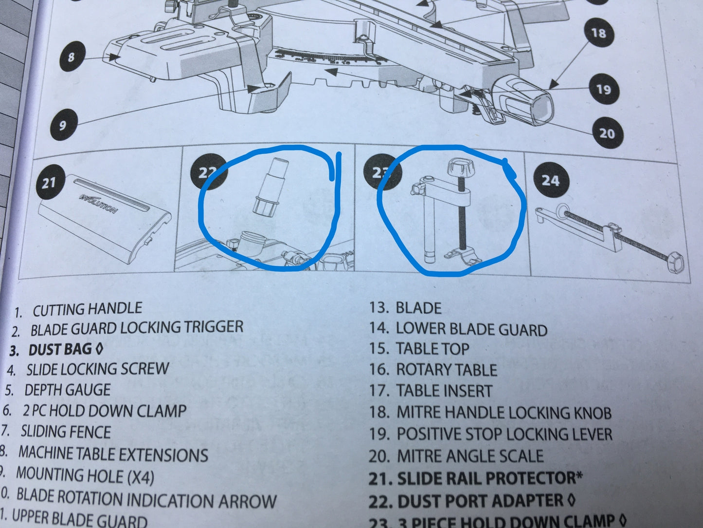 Evolution R210SMS-300+ Mehrzweck-Gleit-Gehrungssäge 210 mm, I31494