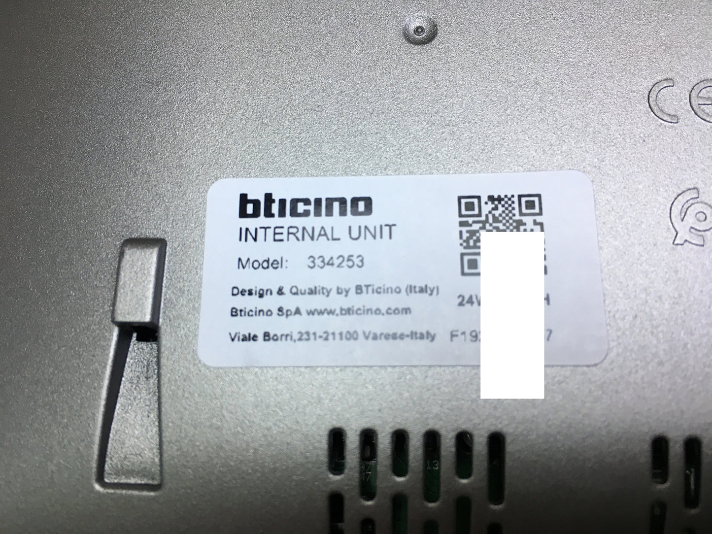 Bticino 334253 Video-Türsprechanlage, Inneneinheit, mit 2 Drähten, 7Zoll, I31403