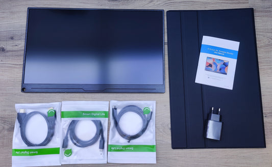 UPERFECT Tragbarer 2K Monitor 17.3" 2560x1440 IPS HDMI USB-C 60Hz Lautsprecher