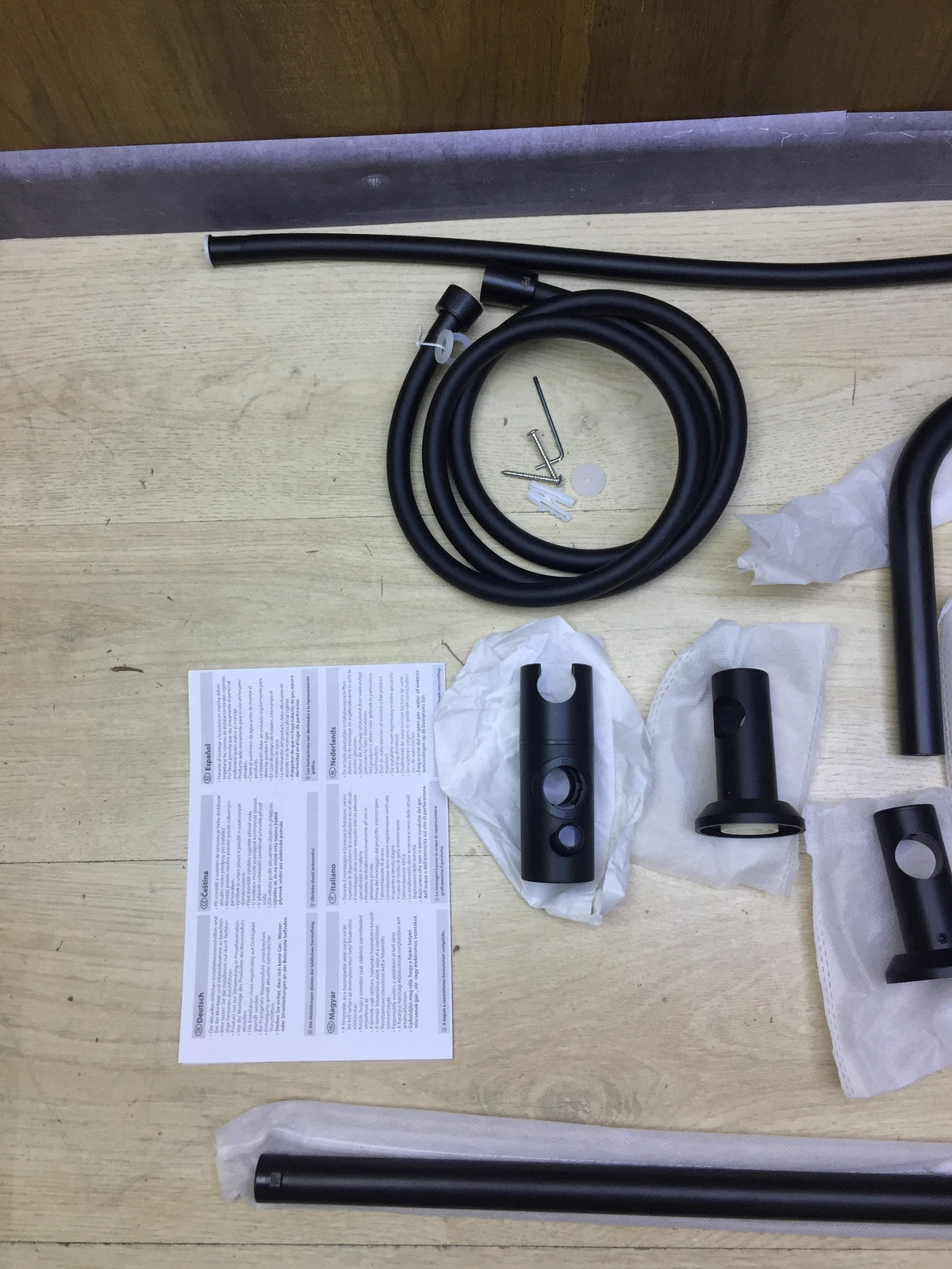 EISL DX12004BL-A Duschset mit Umschalter, schwarz, I30862