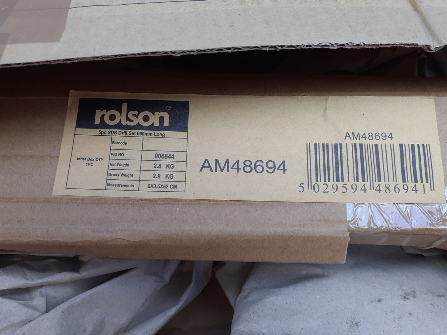 Rolson SDS Plus Bohrer Set 600mm 5Pc (10-12-16-22-25 mm), AM48694, I18797