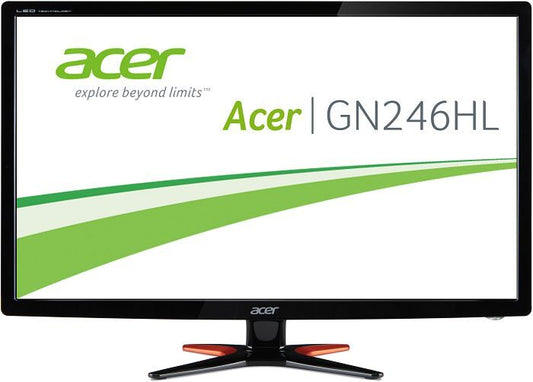 Acer GN246HLBbid Monitor 24" FHD 1920x1080 HDMI VGA DVI NVIDIA LightBoost 144Hz 