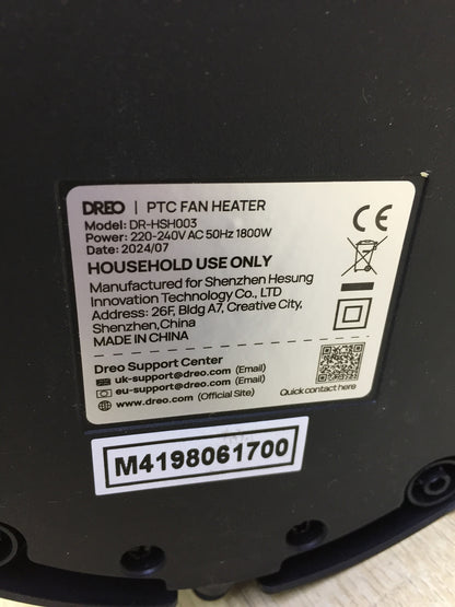 Dreo DR-HSH003 Fan Heater Energy Saving, Quiet, I32183
