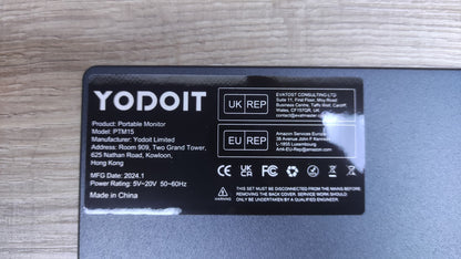 Yodoit Tragbarer Monitor (PTM15) 15.6" FHD 1920x1080 IPS mini-HDMI USB-C Audio