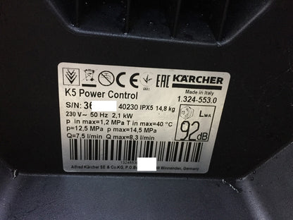 Kärcher Hochdruckreiniger K 5 Power Control Home (1.324-553.0), I33866