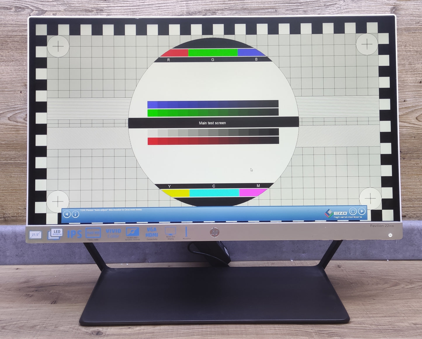 HP Pavilion 22xw Monitor 21.5" FHD 1920x1080 IPS HDMI VGA 60Hz 7ms (GtG)