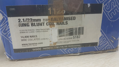 14.400 Stück Tacwise 1128 Typ 2,1/22mm verzinkte Nägelspulering I15983
