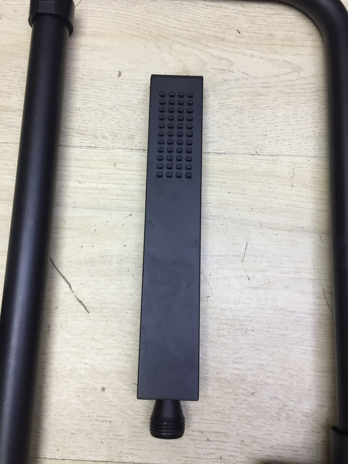 JOHO Duschset mit Thermostat aus Edelstahl matt schwarz, 25x25cm, I33843