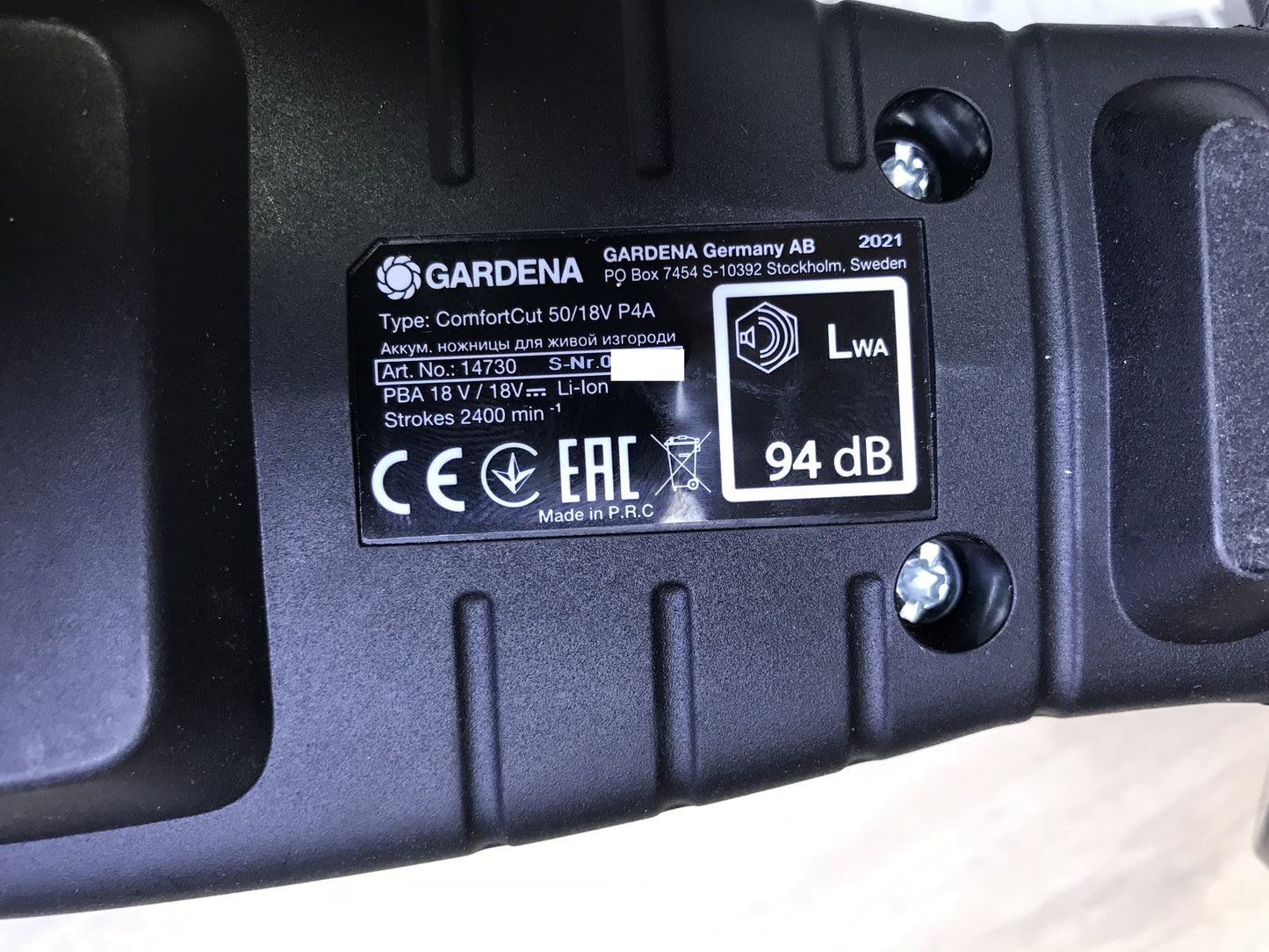 Gardena Akku-Heckenschere ComfortCut 50/18V P4A SOLO, I28649