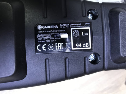 Gardena Akku-Heckenschere ComfortCut 50/18V P4A SOLO, I28649