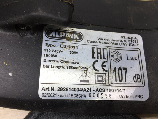 Alpina Elektro-Kettensäge ACS 180 1800W, I16381