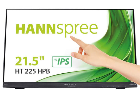Hannspree HT225HPB Touch Monitor 21.5" FHD 1920x1080 VGA HDMI DP Speaker 