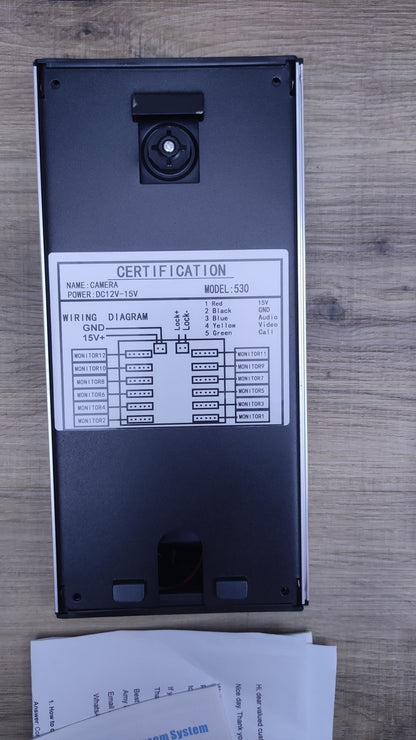 NN99 Video-Türsprechanlage Türklingel Kit 7-Zoll, für 3 Wohnungen, I34362