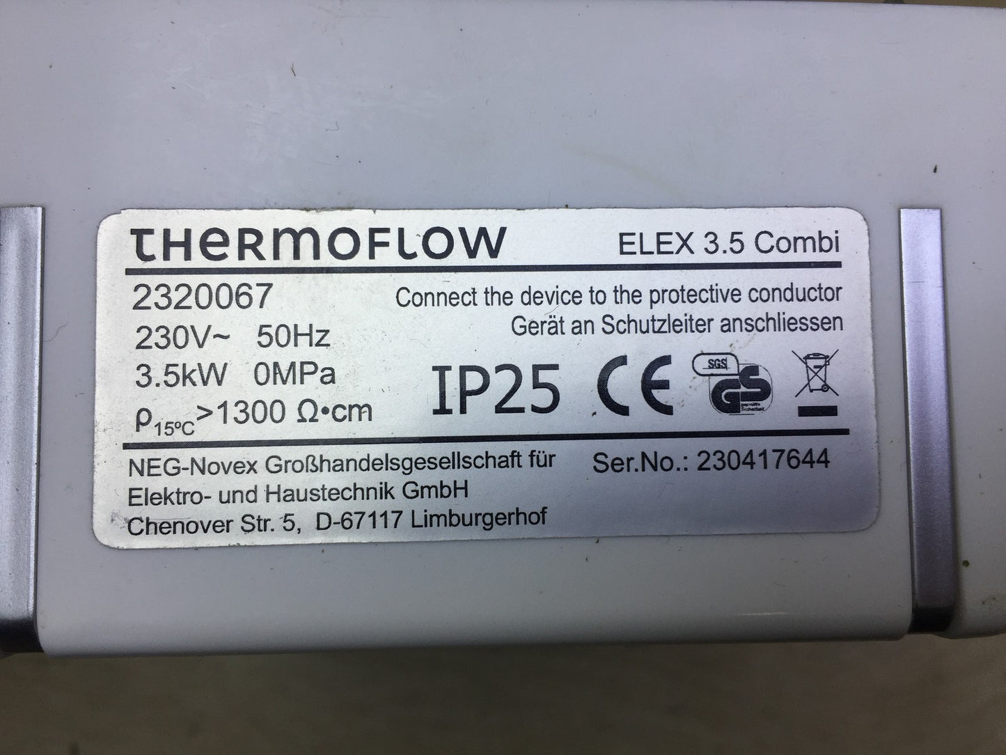Thermoflow Elex3,5 Combi Durchlauferhitzer mit Armatur, 230 V, I33767
