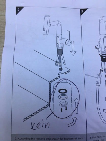 ESOP Küchenarmatur mit LED Temperaturanzeige, Wasserhahn, ausziehbar, I30729