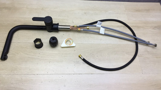 Schütte 79769 Niederdruck Küchenarmatur ausziehbar, Wasserhahn, schwarz, I33779