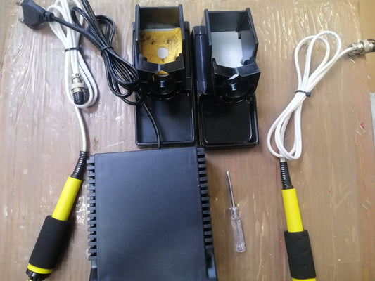 HUKOER 60W 110-240V Pyrographie-Maschine, Holzschnitzwerkzeug-Kit I02702