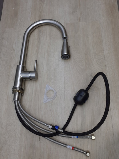 Ibergrif M22137 Mischbatterie-Küchenarmatur ausziehbar, Wasserhahn, I18431