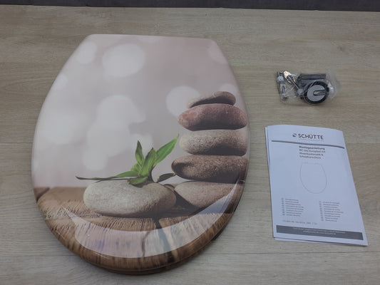 Schütte WC-Sitz STONE PYRAMID mit Absenkautomatik, I17298