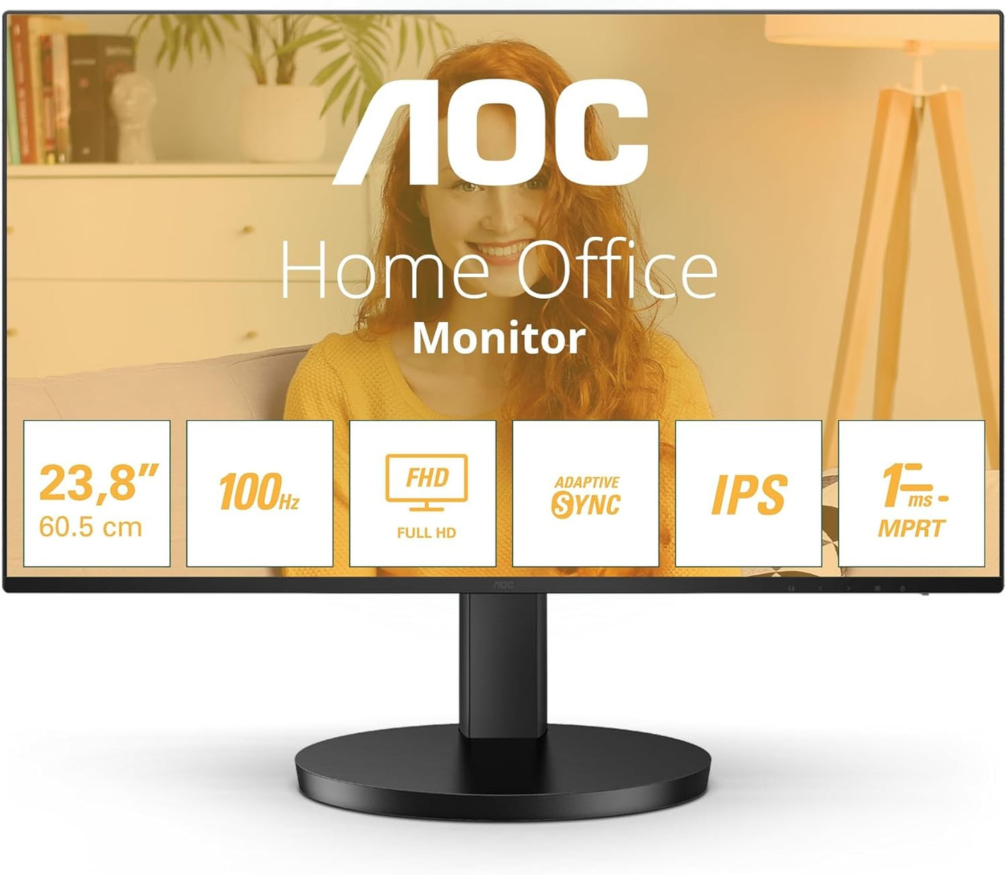 AOC 24B3HA2 Monitor 23.8" FHD 1920x1080 IPS VGA HDMI Adaptive Sync 100Hz 1ms