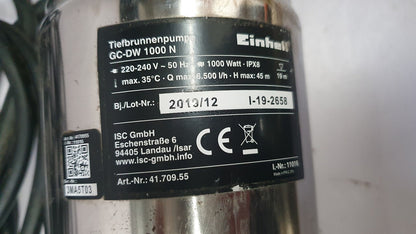 Einhell GC-DW 1000N Elektro-Tiefbrunnenpumpe (4170955) DEFEKT!! Y08057