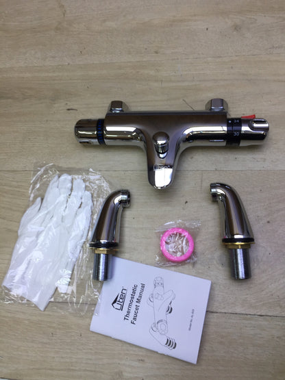 Uten AL-829 Badewannenarmatur Duschthermostat Mischbatterie Chrom, I31715