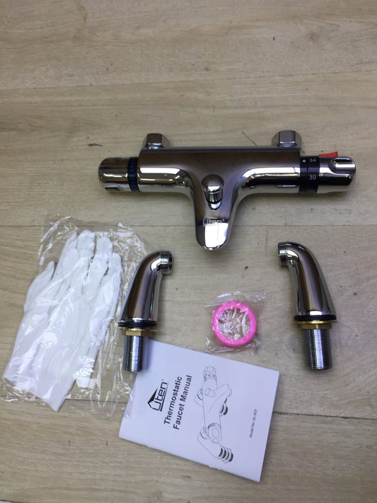 Uten AL-829 Badewannenarmatur Duschthermostat Mischbatterie Chrom, I31715