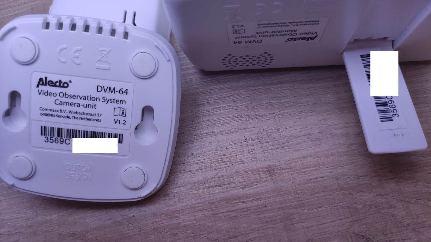 Alecto DVM-64 Babyphone mit schwenkbarer Kamera, Nachtsicht, I34366