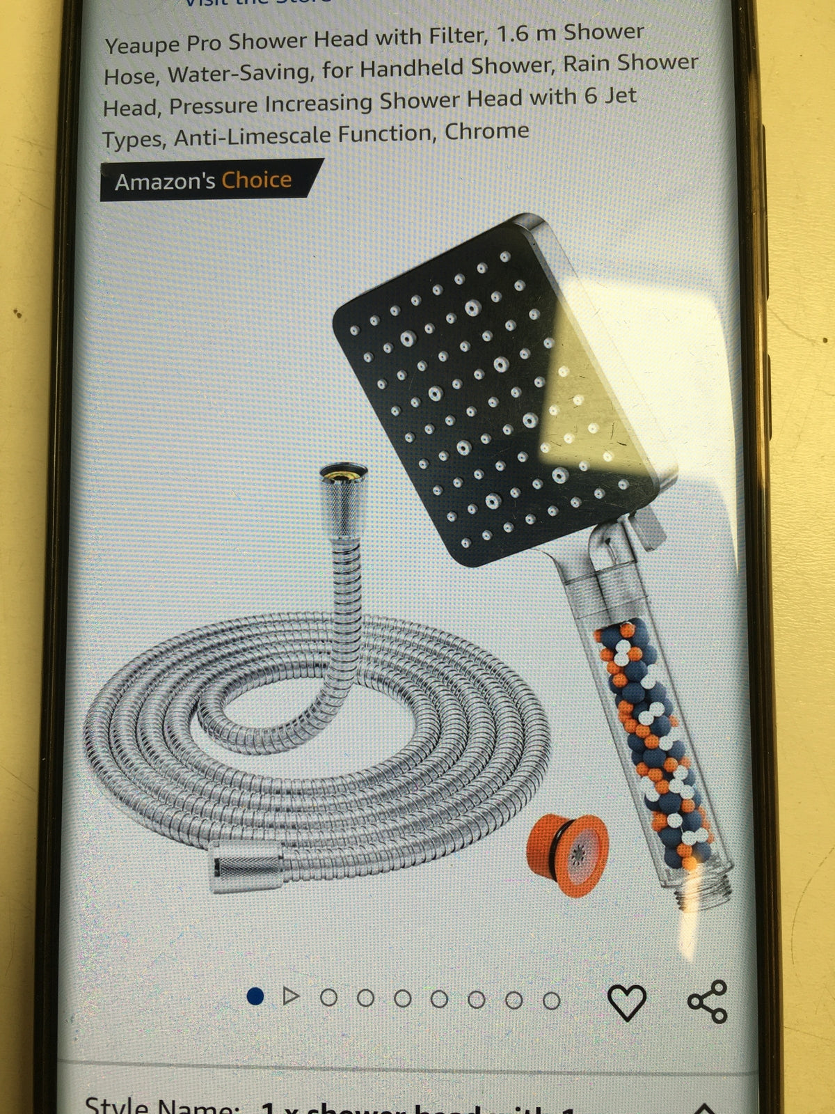 YEAUPR PRO S6216 Duschset, quadratischer Duschkopf, I31022